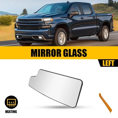 Driver Side Lower Mirror Glass Fits 2020-2021 Silverado 1500 2500 3500 Sierra