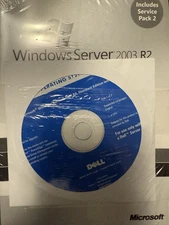 Windows Server 2003 R2 Standard OS with SP2 Dell 2 CDs No Product Key Included