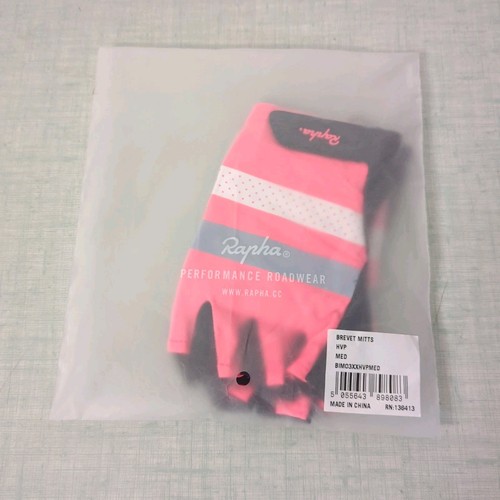 Rapha Brevet Handschuhe - fingerlose Fahrradhandschuhe - Medium - M - pink - neu mit Etikett