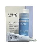 Paula’s Choice Glow Duo: Omega Complex Serum + Perfectly Balanced Cleanser.
