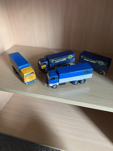 Tekno Volvo F89 6x2 with drawbar trailer ASG spedition Scania Joblot