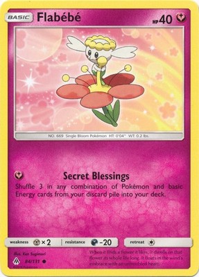 Flabebe - 84/131 - Common - Damaged - Forbidden Light
