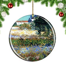 Van Gogh Flowering Garden Painting Christmas ornament city travel souvenir
