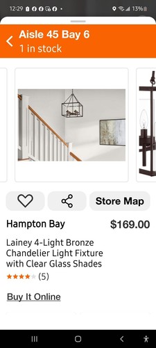 Hampton Bay Lainey 4-Light Bronze Chandelier Light Fixture w7 Clear Glass Shades - Picture 6 of 10