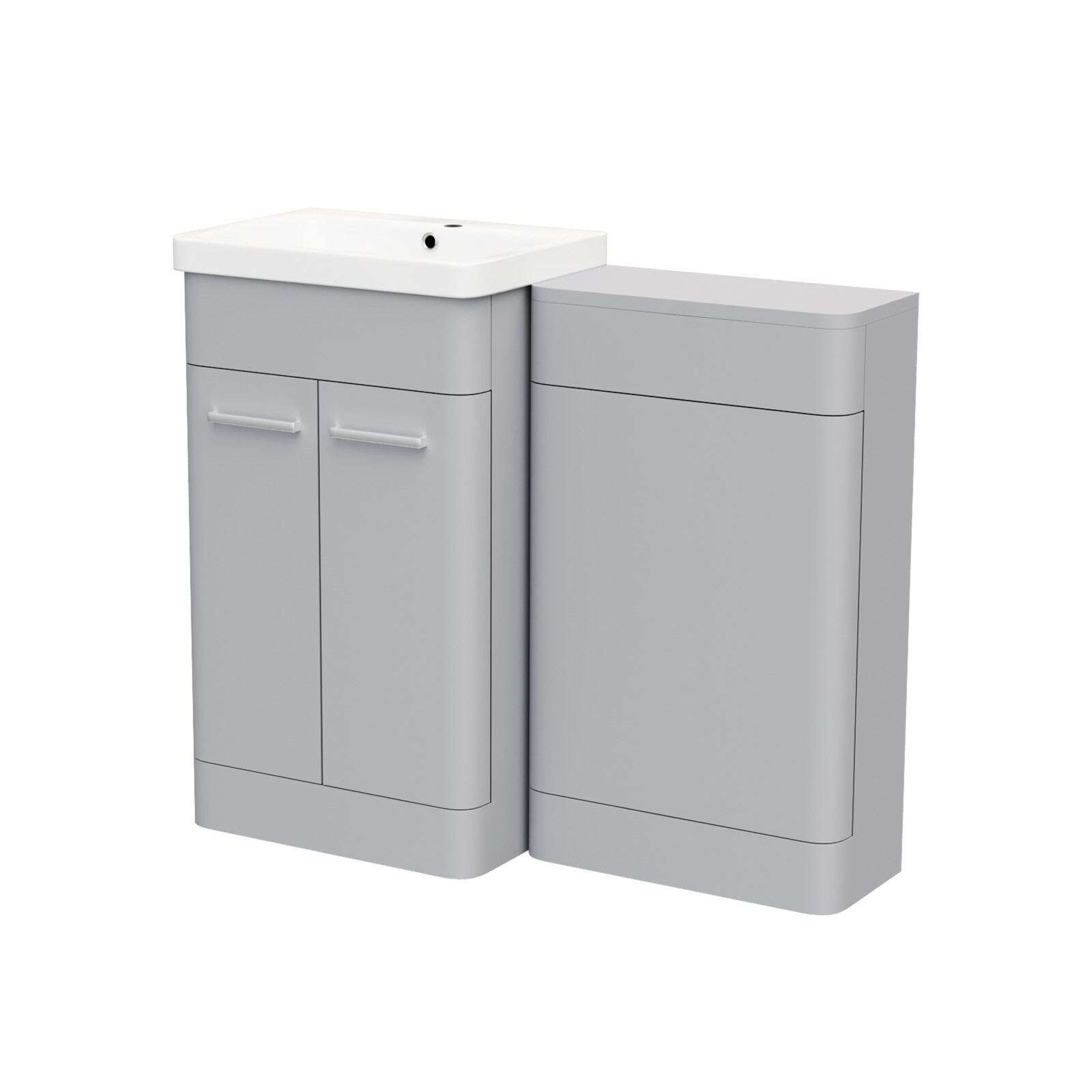 Nes Home Matte Grey 1000Mm Freestanding Cabinet Ceramic Basin Wc Unit - Image 2