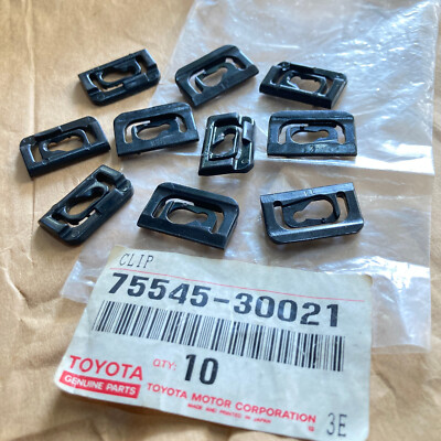 Toyota Crown Majesta LS110 MS110 112 RS110 Clip Windshield Moulding Set 10x NOS
