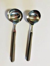 Mikasa 18/10 Stainless Cutlery 2 Gravy Sauce Cream Food SERVERS BROWN Handles