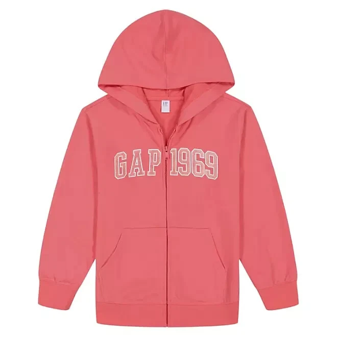 Gap Kids Full Zip French Terry Jacket Size XS 4-5 Pink - Image 3 of 4