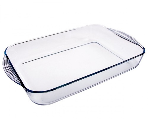 Plat à Four Rectangulaire En Verre Borosilicate 2L Avec Couvercle - 29,3x20,4x9 Cm, Micro-ondes Safe