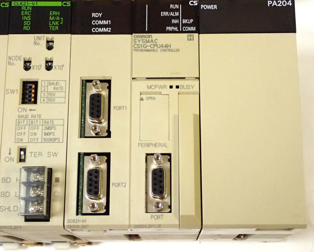 OMRON SYSMAC CS1W SERIES ASSY w/ CLK21-V1 SCU21-V1 PA204 OMRON SYSMAC CS1W SERIES ASSY w/ CLK21-V1 SCU21-V1 PA204