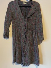 Urban Outfitters Pins And Needles Womens Small Short Rayon Dress Buttons Ruffle