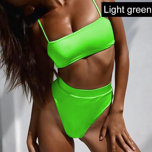 Womens Fashion Sexy Ladies Bikini High Waist Tummy Tuck Split Swimwear Beachwear - Picture 22 of 31