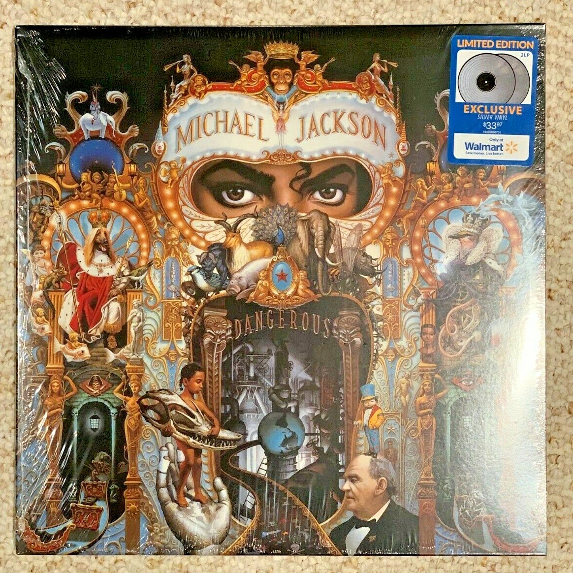 Michael Jackson Dangerous Limited Edition Exclusive Silver Double Vinyl LP 
