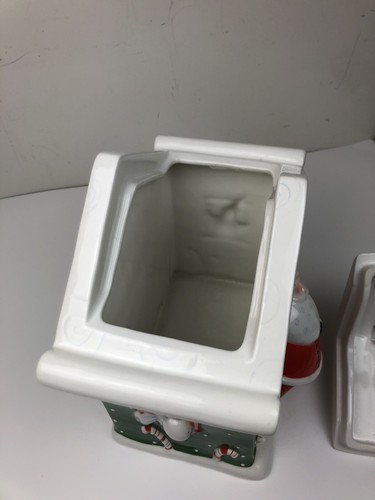 Barattolo biscotti ceramica 3D officina di Babbo Natale grande vintage - Foto 7 di 12