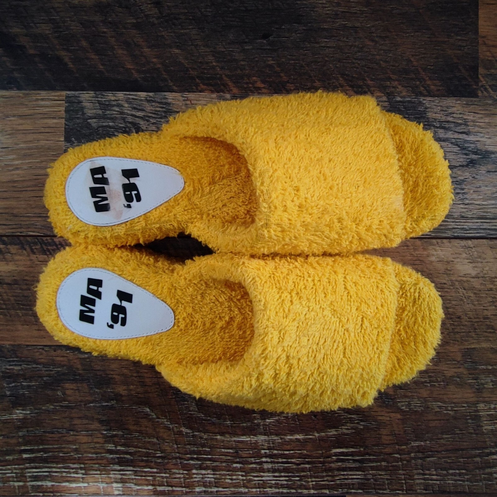 PANTOFOLA D’ORO Sandali donna Ma'91 comodi gialli sherpa ciabatte plateau taglia 38 EU 7 5 US