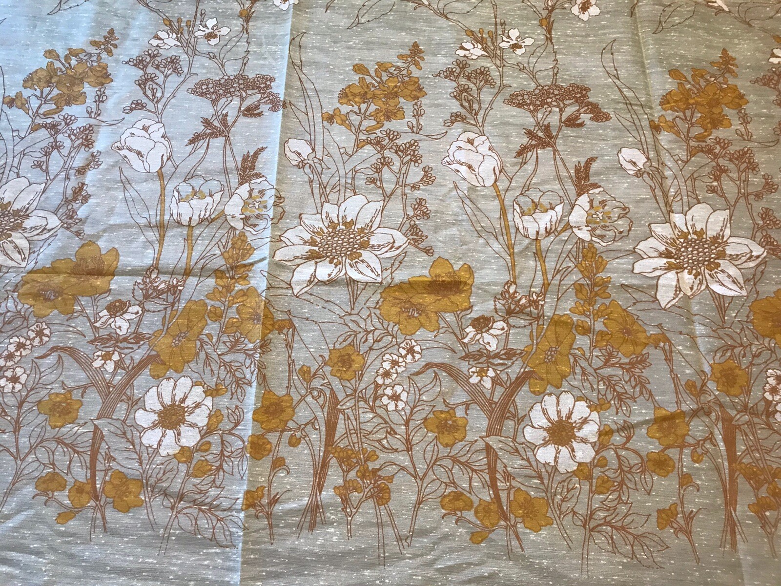 JCPENNY SHEER MCM CURTAIN PANEL Yellow, Orange, & White 84” X 62” eBay