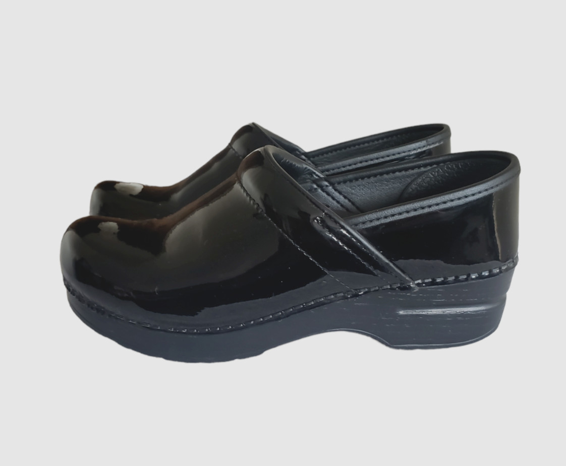 Dansko Professional Solid Black Patent Leather Cl… - image 6