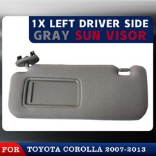 For Toyota Corolla 2007-2013 1x Left Driver Side Sun Visor Gray 74320-12e00-b0