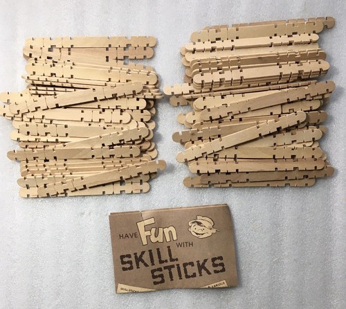 Forster Wooden Skill Sticks - Kids Snap-Apart Construction Toys 90+pc VINTAGE - Picture 4 of 4