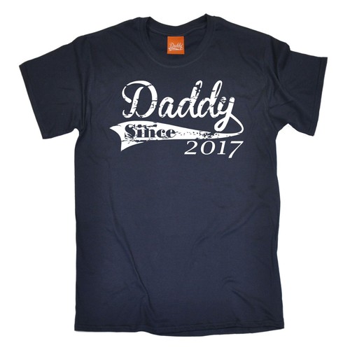 Fathers Day Gift - Daddy Since T-SHIRT dad Personalised christmas gift ANY YEAR - Picture 1 of 6