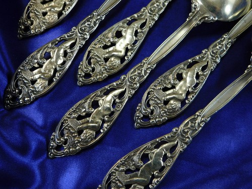 DOMINICK & HAFF LABORS OF CUPID STERLING SILVER OVAL SOUP SPOON - VERY GOOD - Picture 6 of 8