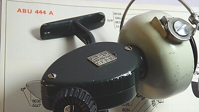 70's Vintage ABU 444A spinning reel in matching number box +