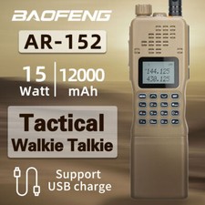 1pack Baofeng Ar-152 15w Fm Dual Band 12000mah Ham Two Way Radios Walkie Talkie