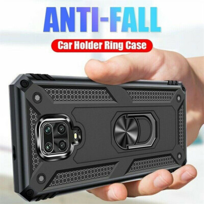 For Xiaomi Redmi Note 9S 9T 9 Pro Hybrid Armor Case Magnetic Ring Holder Cover