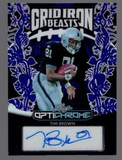2024 Leaf Eclectic Tim Brown Optichrome Autograph Auto Football Card 1/6