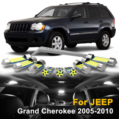 14x Interior LED Lights Bulbs Package Kit For 2005-2010 Jeep Grand Cherokee Tool