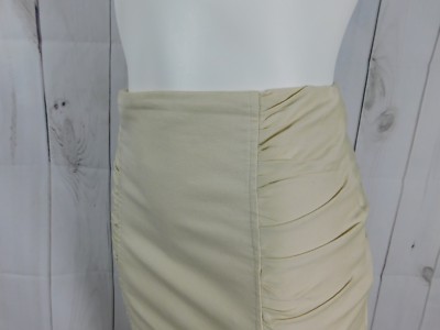 Jupe Crayon Nanette Lepore Ivoire à Fronces Haute Taille - Taille 8, Occasion Très Bon état