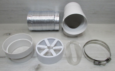 Cenipar Dryer Vent Kit Space Saving 90 degree 4'' Indoor with Ducting Hose