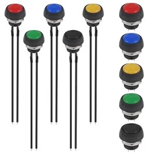 10PCS Momentary Push Button Switch Kit 12mm 5 Colors PBS-33B Momentary Push B...
