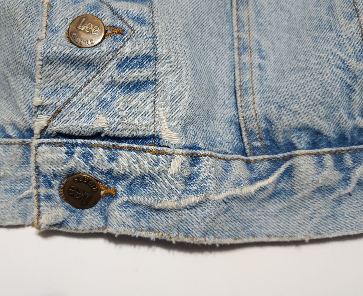 Vintage 1980s Lee Riders Shawnee Mission Distressed Made in USA 