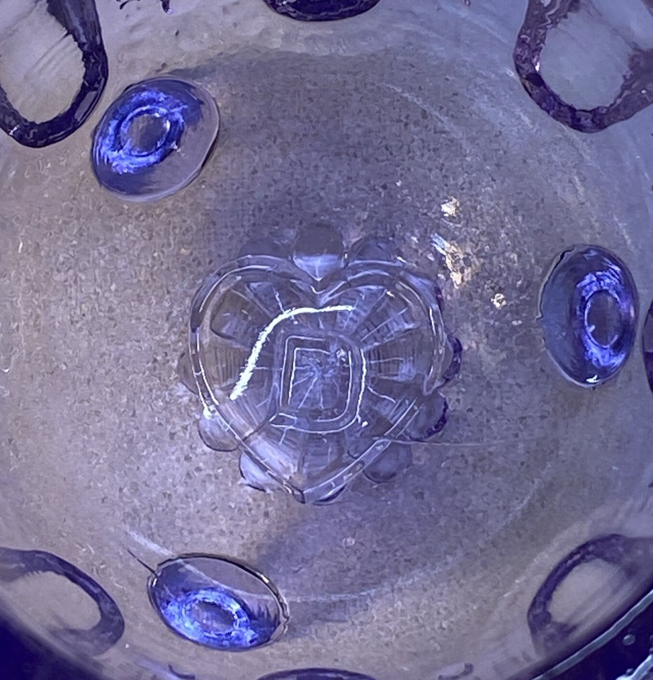 Degenhart Art Glass Gypsy Pot 3 Footed Toothpick Holder Purple eBay