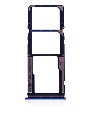Dual Sim Card Tray Compatible For Xiaomi Redmi 9T / Note 9 4G / Poco M3 (Blue)