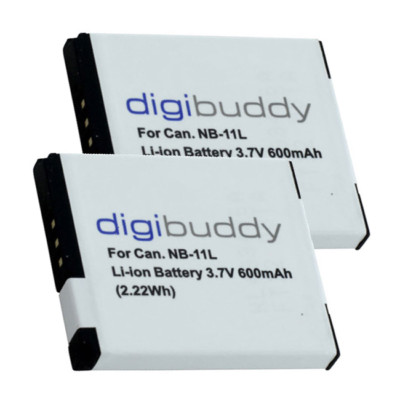 2 x Premium Akku 600mAh für Canon Ixus 175, 180, 190, 285 HS - NB-11L 