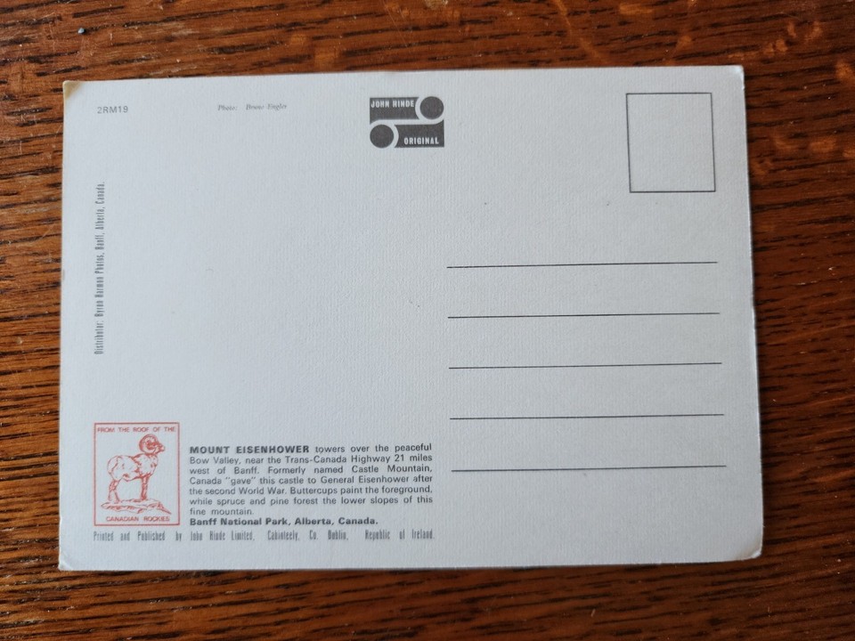 Canada Mount Eisenhower Banff Alberta Flowers Bow Valley Alta Vintage