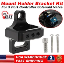 For Mac AEM 3 Port Boost Controller Solenoid Valve Mount Holder Bracket Aluminum
