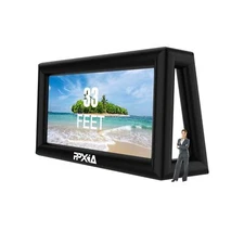 Blow Up Projector Screen Outdoor 33ft Supports Front and Rear Projection, Ext...