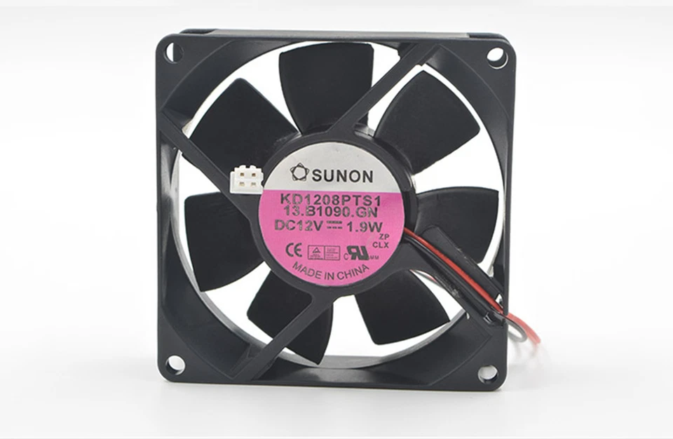 SUNON Cooling Fan 8CM 8025 12V 1.9W KD1208PTS1 80x80x25mm 3.2"x3.2"x1" - Image 2 of 4