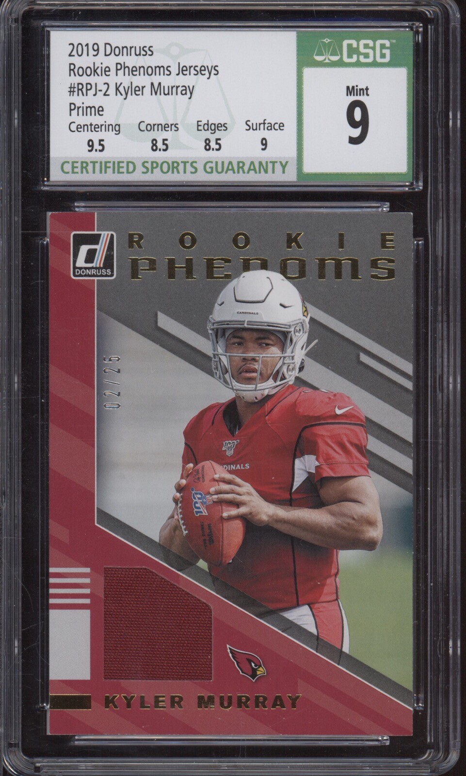 Kyler Murray Panini Donruss Rookie Phenoms Jerseys #RPJ2 Prime