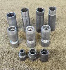 10 Wright Impact Socket Set Swivel 3/8" Drive 1/2 7/16 15MM 12 6 Metric SAE 3856