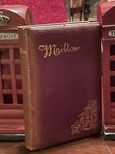 John Milton’s Poems. Dated 1898.  Brown Leather Cover  Very Nice