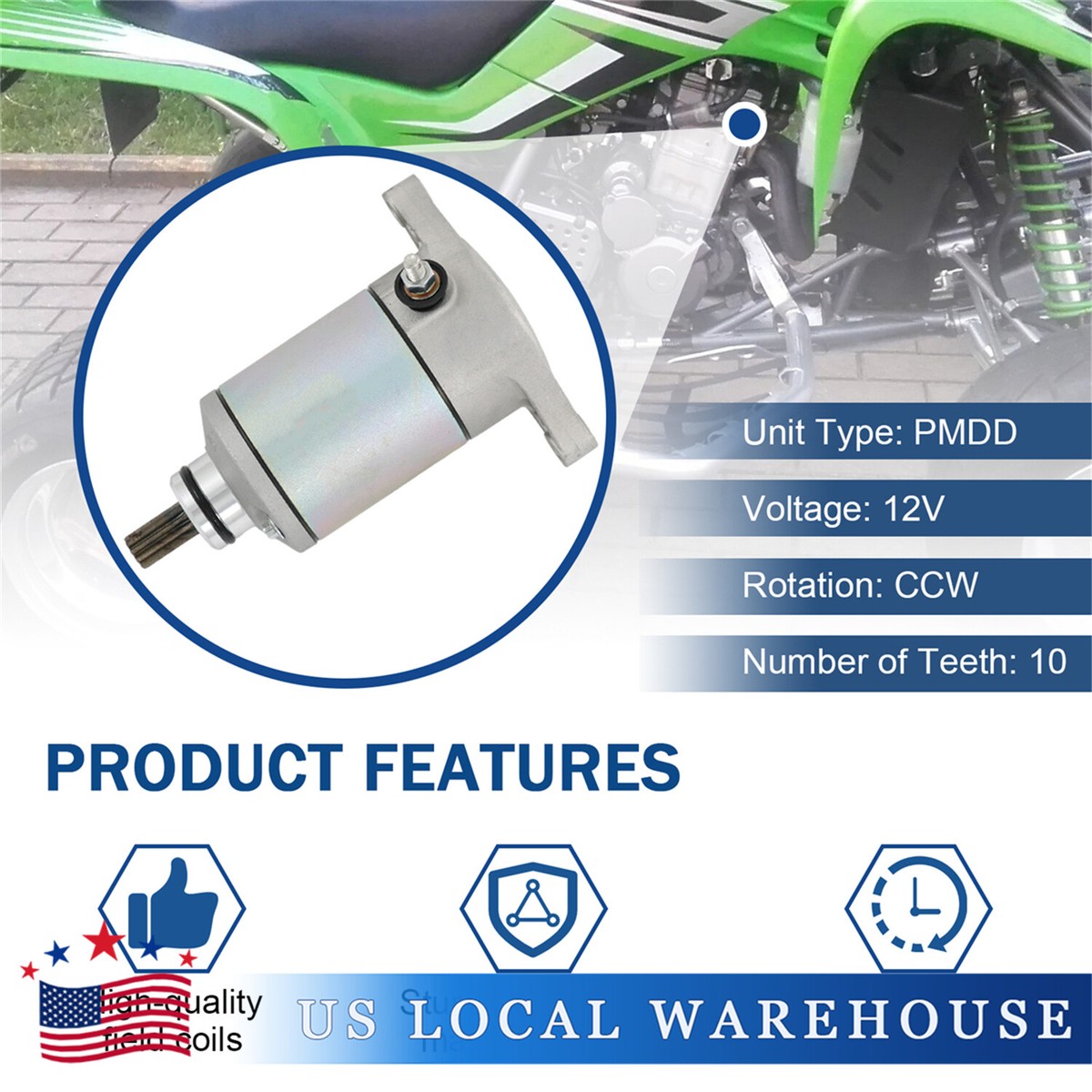 Starter 31100-19B00 For Quadrunner 250 LTF250 Suzuki King Quad - Foto 4