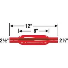 CHERRY BOMB 87522CB GLASSPACK GLASS PACK RED MUFFLER 2.5 INLET STRAIGHT NEW