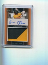 2019 Leaf Perfect Game Patch Autographs Orange Jack O'Dowd Auto Patch 4/5