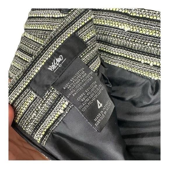 Mossimo Women’s 4 Gray Cotton Blend Metallic Mini Skirt Party Sexy Striped - Image 3 of 4