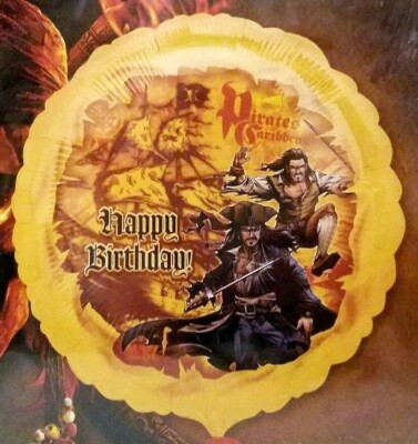 2-Disney Pirates of the Caribbean Jack Sparrow Birthday Foil Party Balloons 18'' 