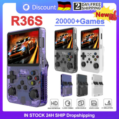 R36S Retro Handheld Konsole, versch Farben, 64 / 128 GB, 20.000+ Spiele NEU&OVP